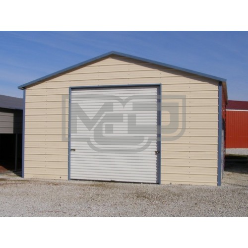Garage | Boxed Eave Roof | 20W x 21L x 10H | Enclosed Garage