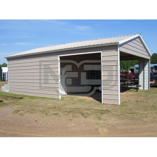 Custom Storage Garage | Vertical Roof | 24W x 31L x 10H | Metal Garage